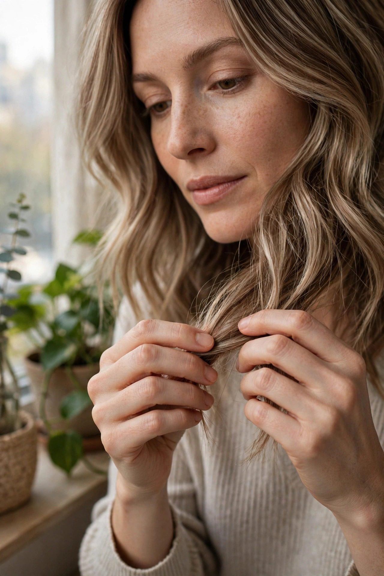 Neutral Blonde Balayage: Beige, Champagne and Mushroom