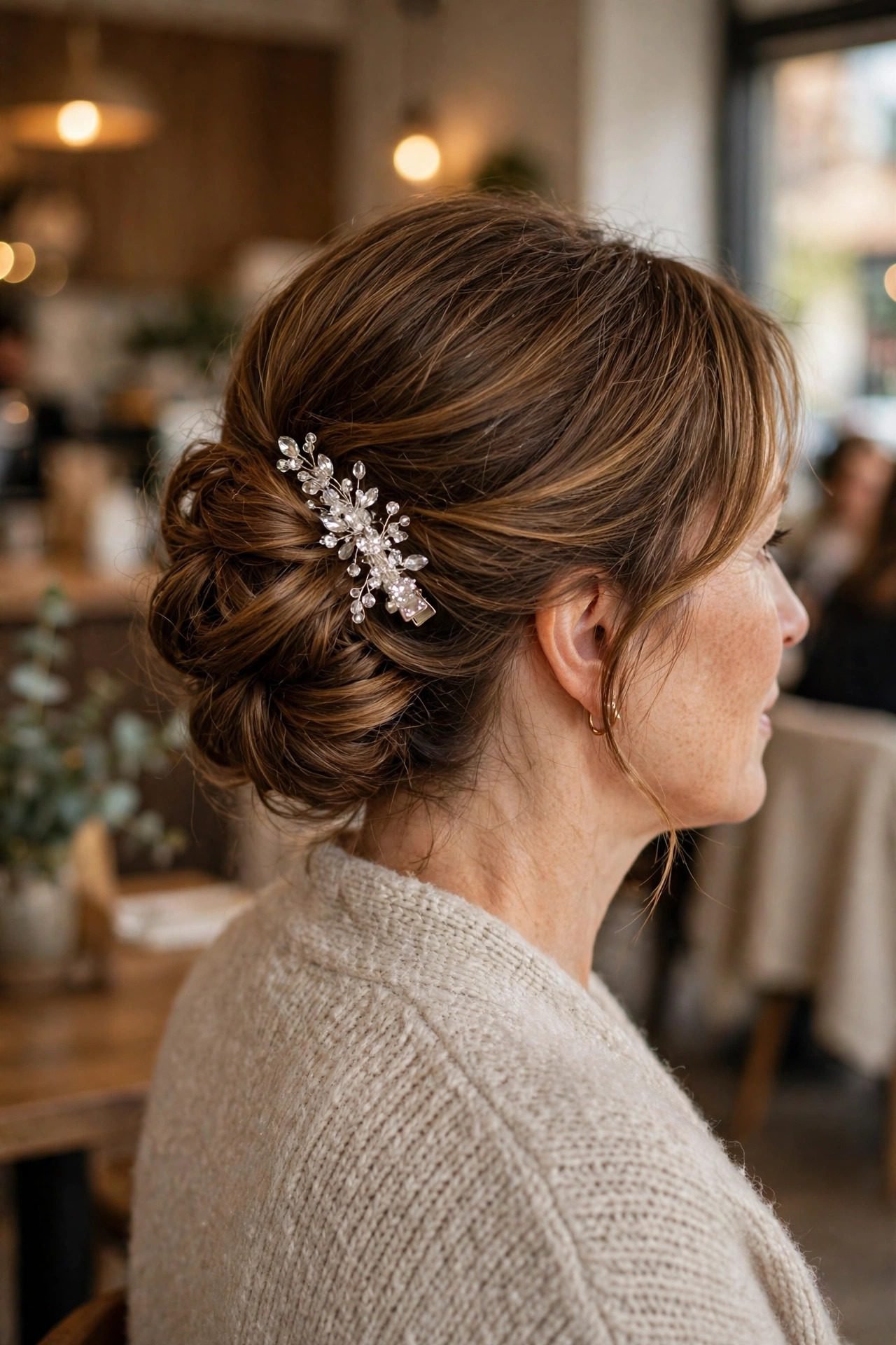 12. The Crystal Clip with an Updo