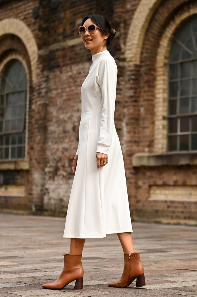 7. The Midi Dress and Ankle Boots