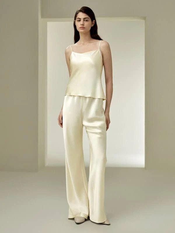 10. The Silk Cami, Wide-Leg Pants, and Espadrilles