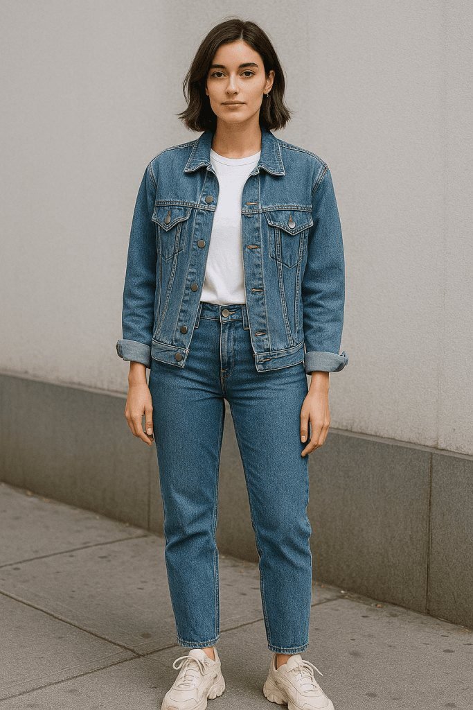 18. The Jeans, Tee, and Denim Jacket